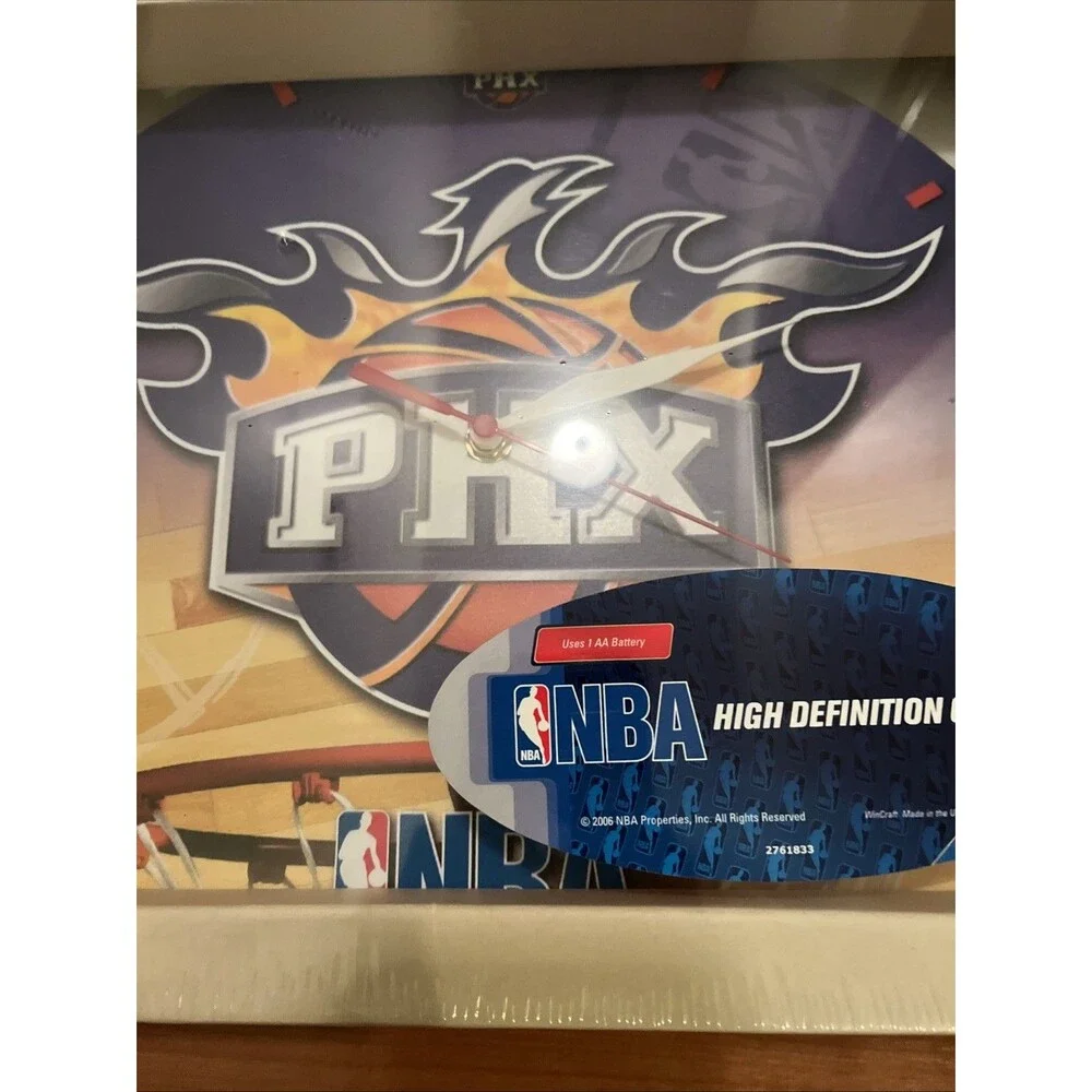 Phoenix PHX Suns Wall High Definition Wall Clock NBA WinCraft Multi-Color